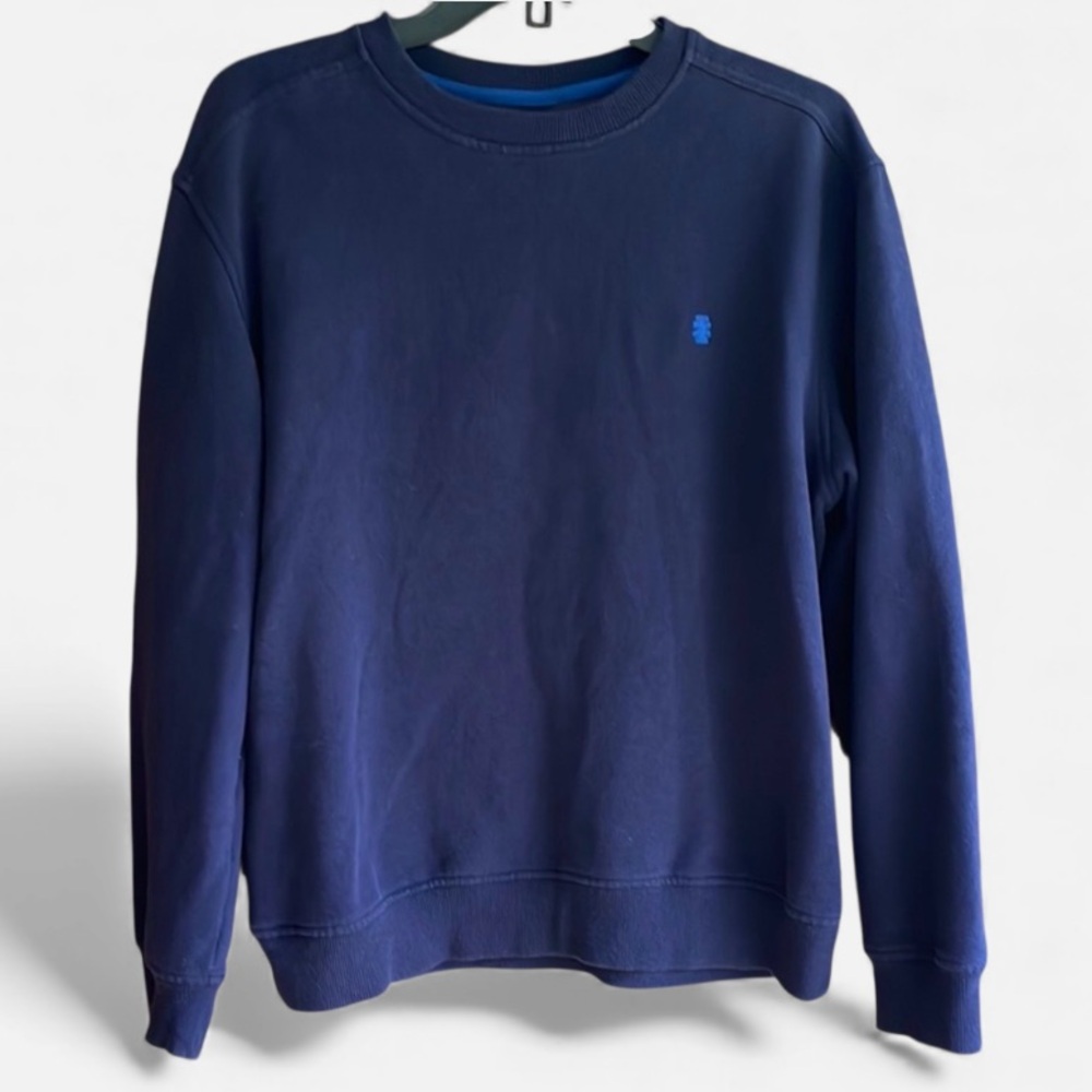 Men's Izod Crewneck Sweater Sweatshirt Dark Blue Size Medium